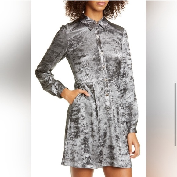 Ted Baker London Metallic Shirt Dress - Picture 5 of 16